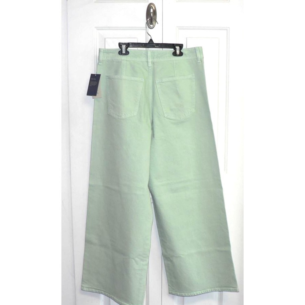 Universal Thread Women's High Rise Sailor Wide Leg Ankle Jeans in Green Size 12 - Picture 7 of 9